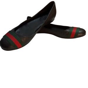 Gucci Guccissima Black Leather Ballet Flats Size 35.5 | EU 35 1/2